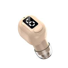 Auriculares Bluetooth Invisibles Individuales - Beige, Más Pequeños y Ocultos, Ideales para Trabajar, Dormir y Oídos Pequeños, con Micrófono Espía Micro Inalámbrico