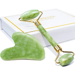 Caja de Regalo de Rodillo de Jade y Gua Sha